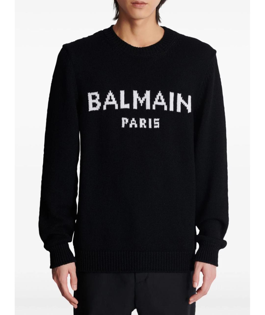 BALMAIN Черный шерстяной джемпер / свитер, фото 5