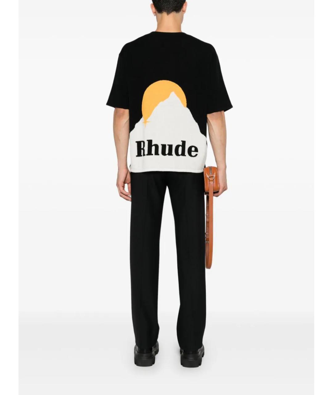 RHUDE Черная футболка, фото 2