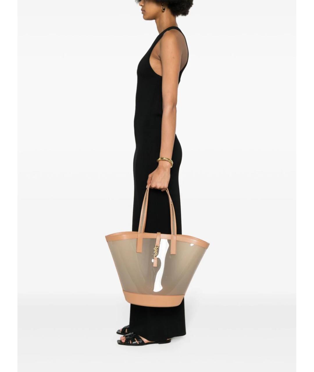 SAINT LAURENT Бежевая сумка тоут, фото 2