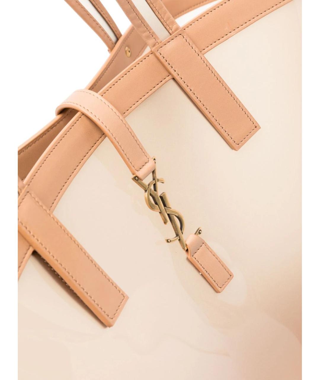 SAINT LAURENT Бежевая сумка тоут, фото 4