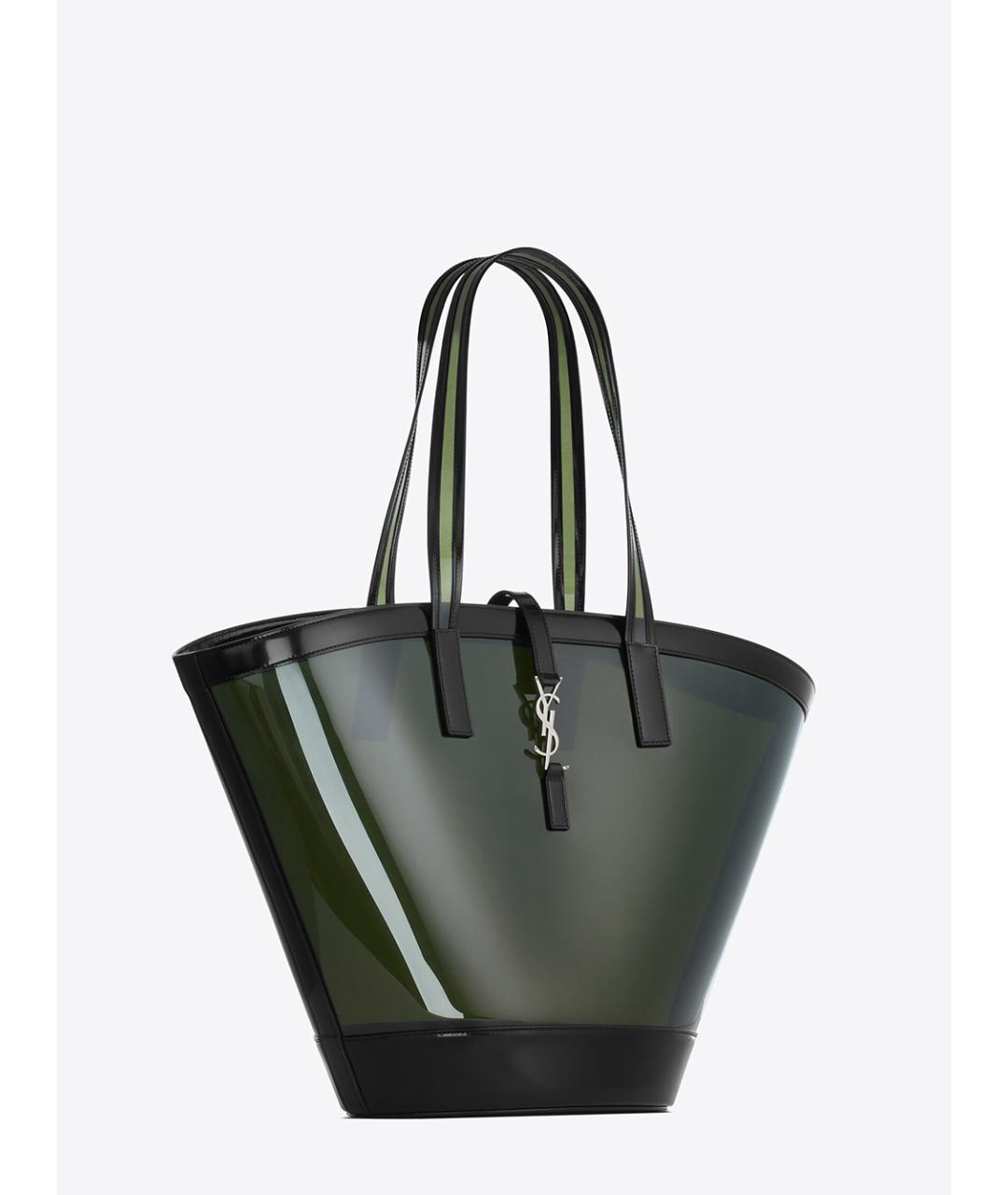 SAINT LAURENT Зеленая сумка тоут, фото 4