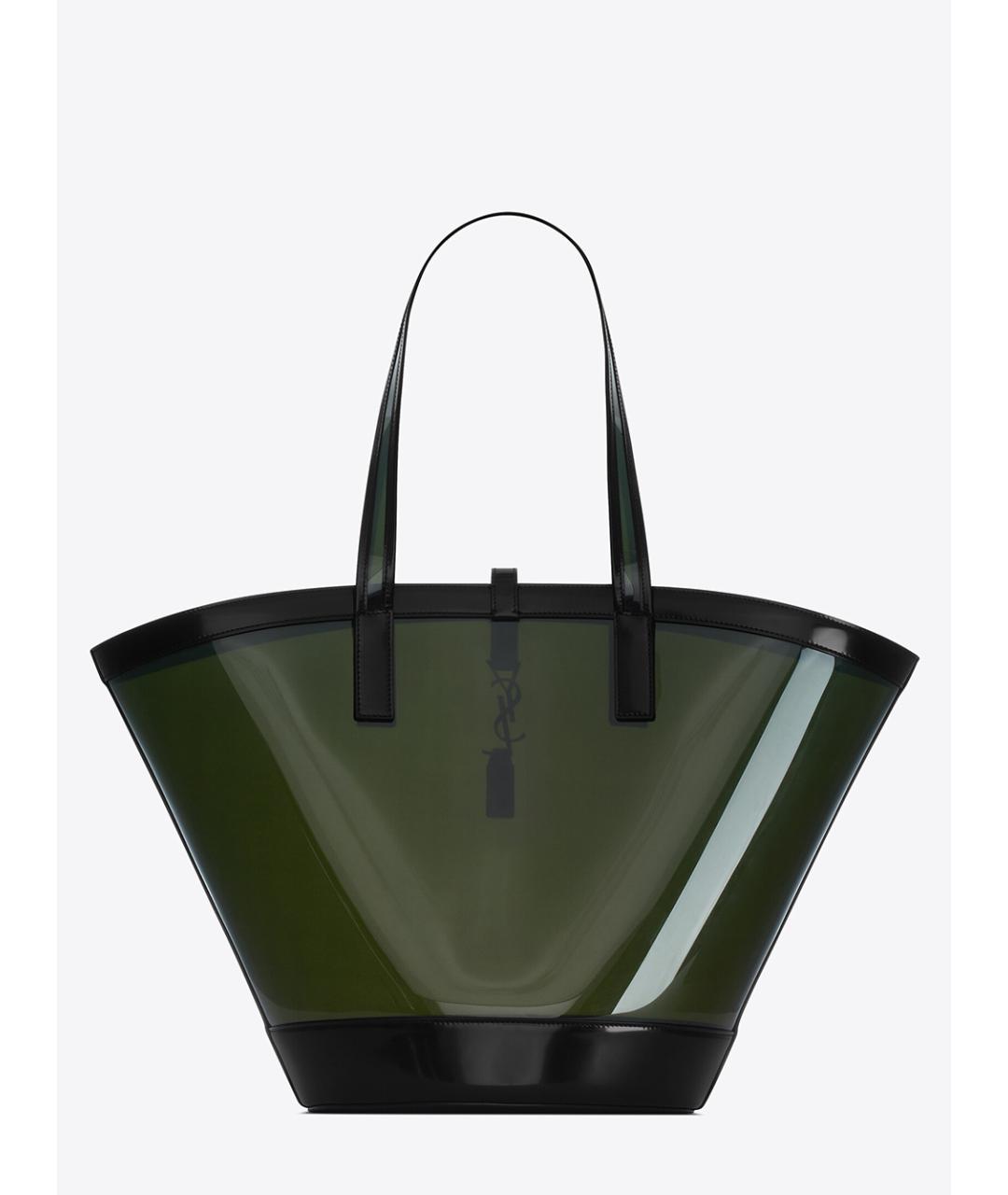 SAINT LAURENT Зеленая сумка тоут, фото 2