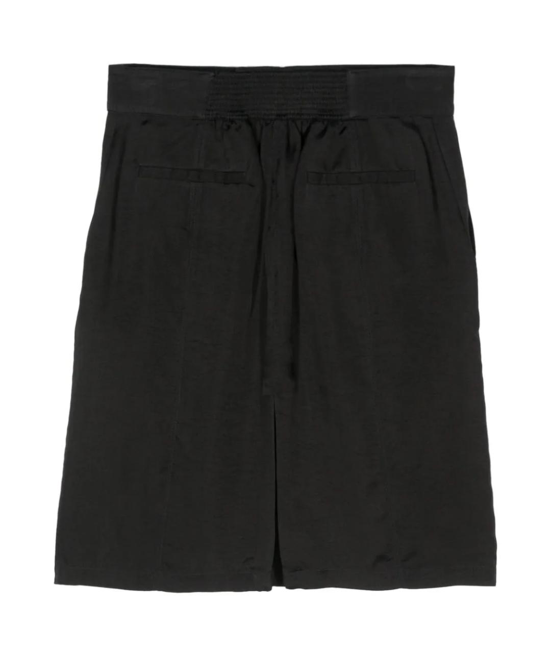 SAINT LAURENT Черная вискозная юбка мини, фото 2