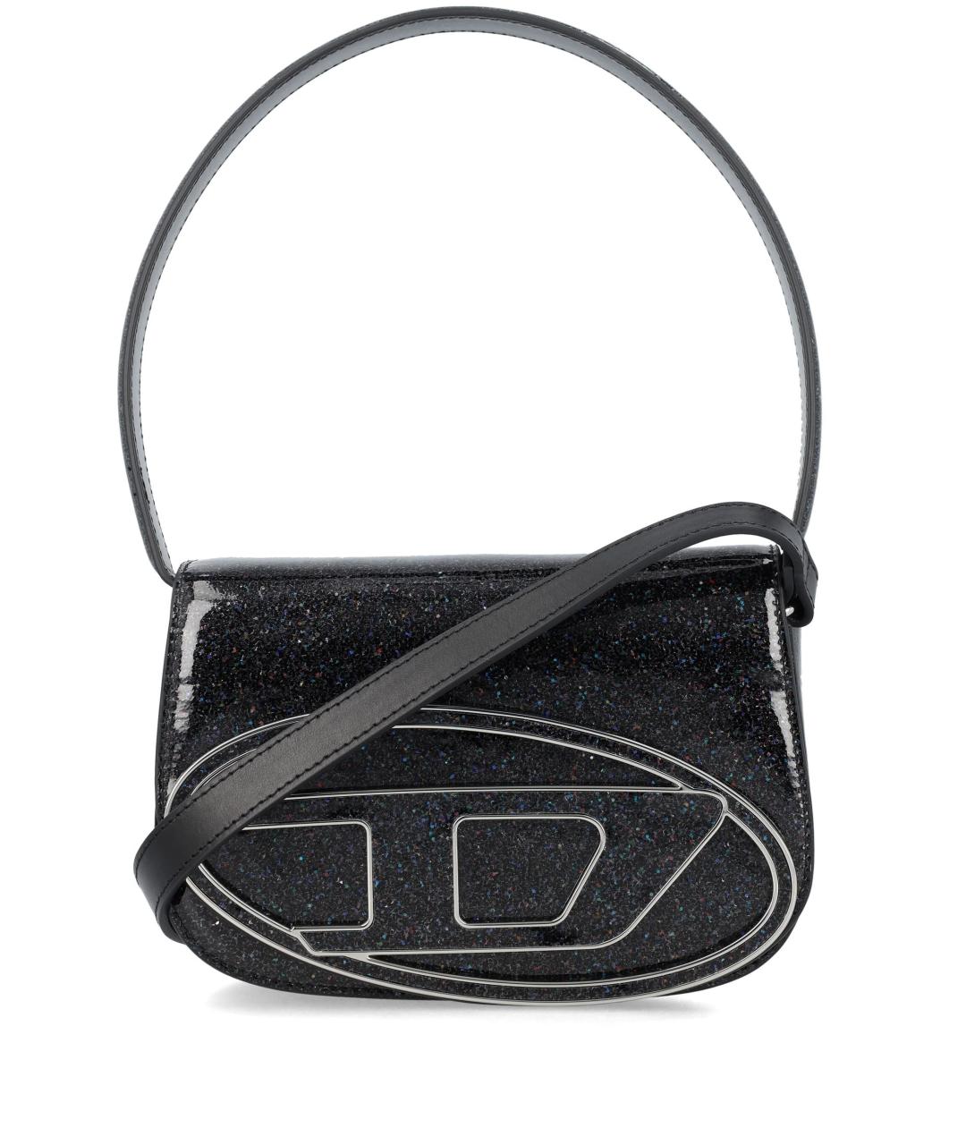 DIESEL Черная сумка с короткими ручками из искусственной кожи, фото 1