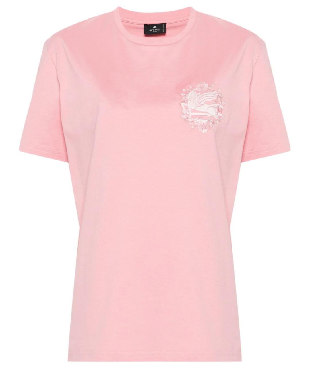 ETRO Розовая хлопковая футболка, фото 1