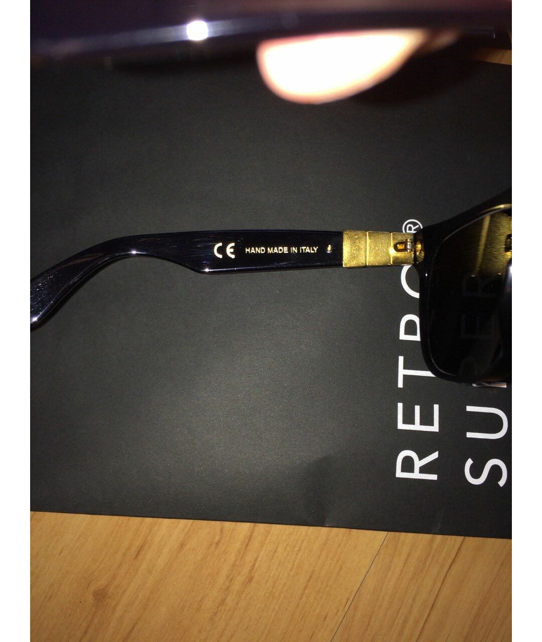 RETROSUPERFUTURE Черные пластиковые солнцезащитные очки, фото 5