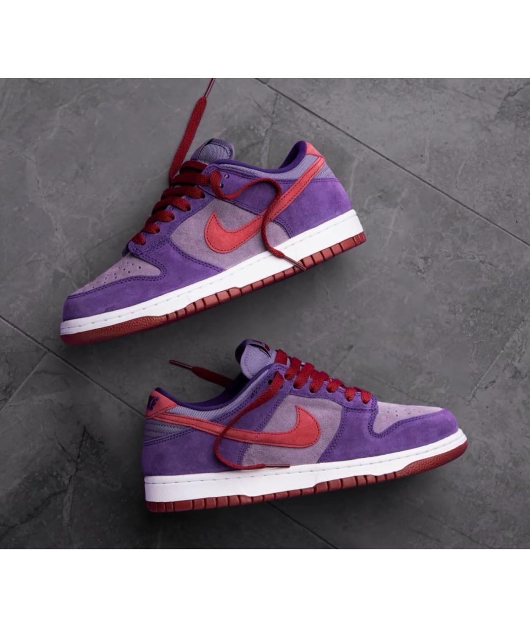 NIKE Фиолетовые замшевые низкие кроссовки / кеды, фото 6