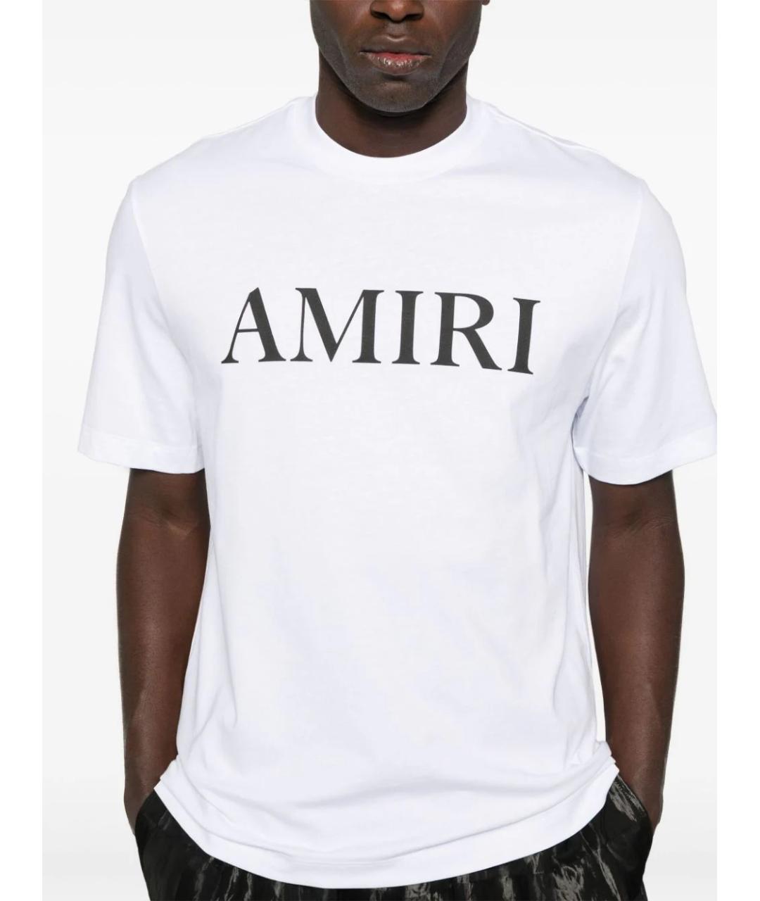 AMIRI Белая хлопковая футболка, фото 5
