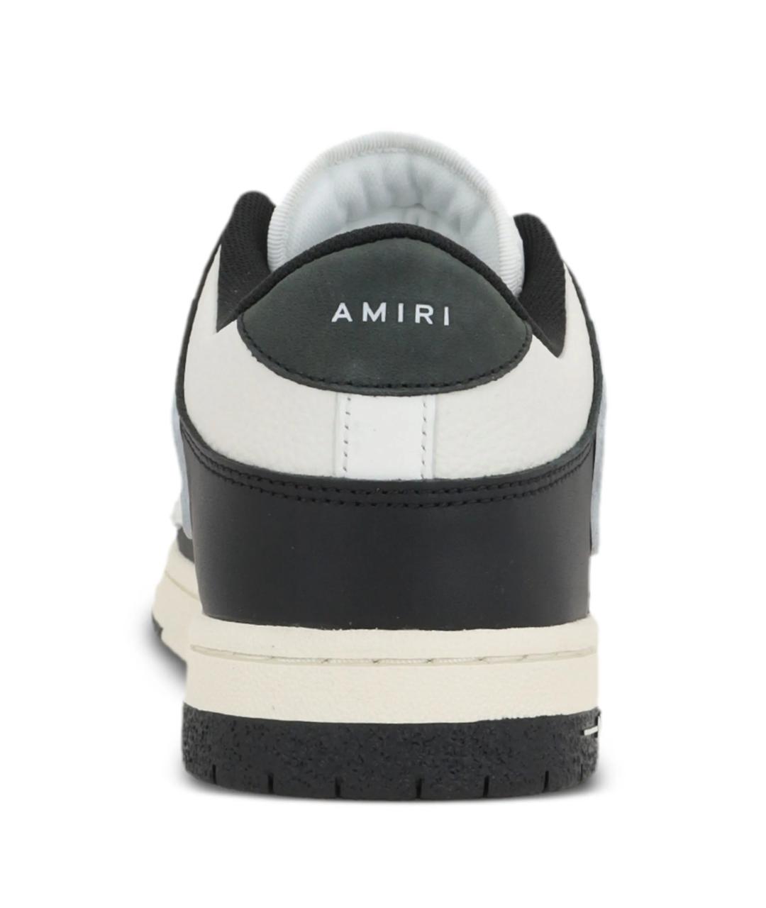AMIRI Черные кожаные низкие кроссовки / кеды, фото 3