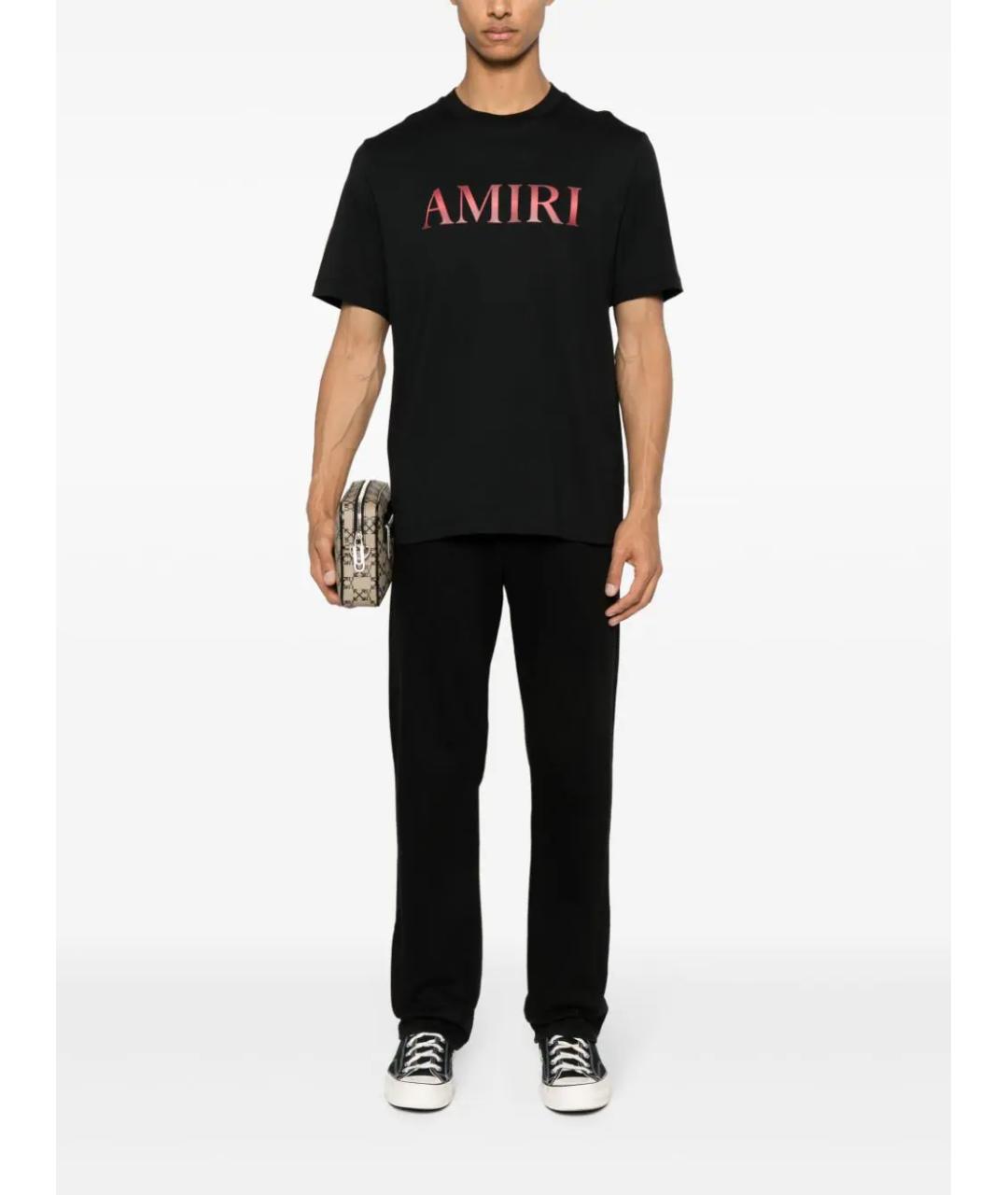 AMIRI Черная хлопковая футболка, фото 2