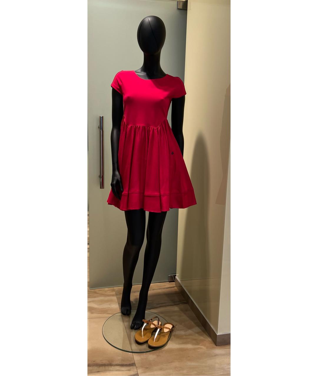 FENDI Красное вискозное платье, фото 7