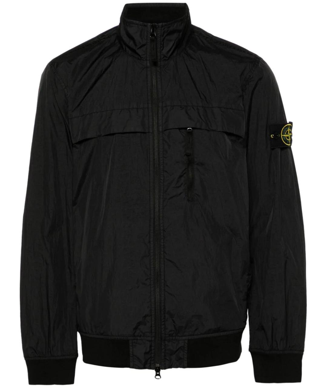 STONE ISLAND Черная полиамидовая куртка, фото 1