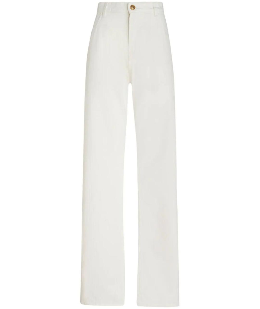 ETRO Белые хлопковые прямые джинсы, фото 1