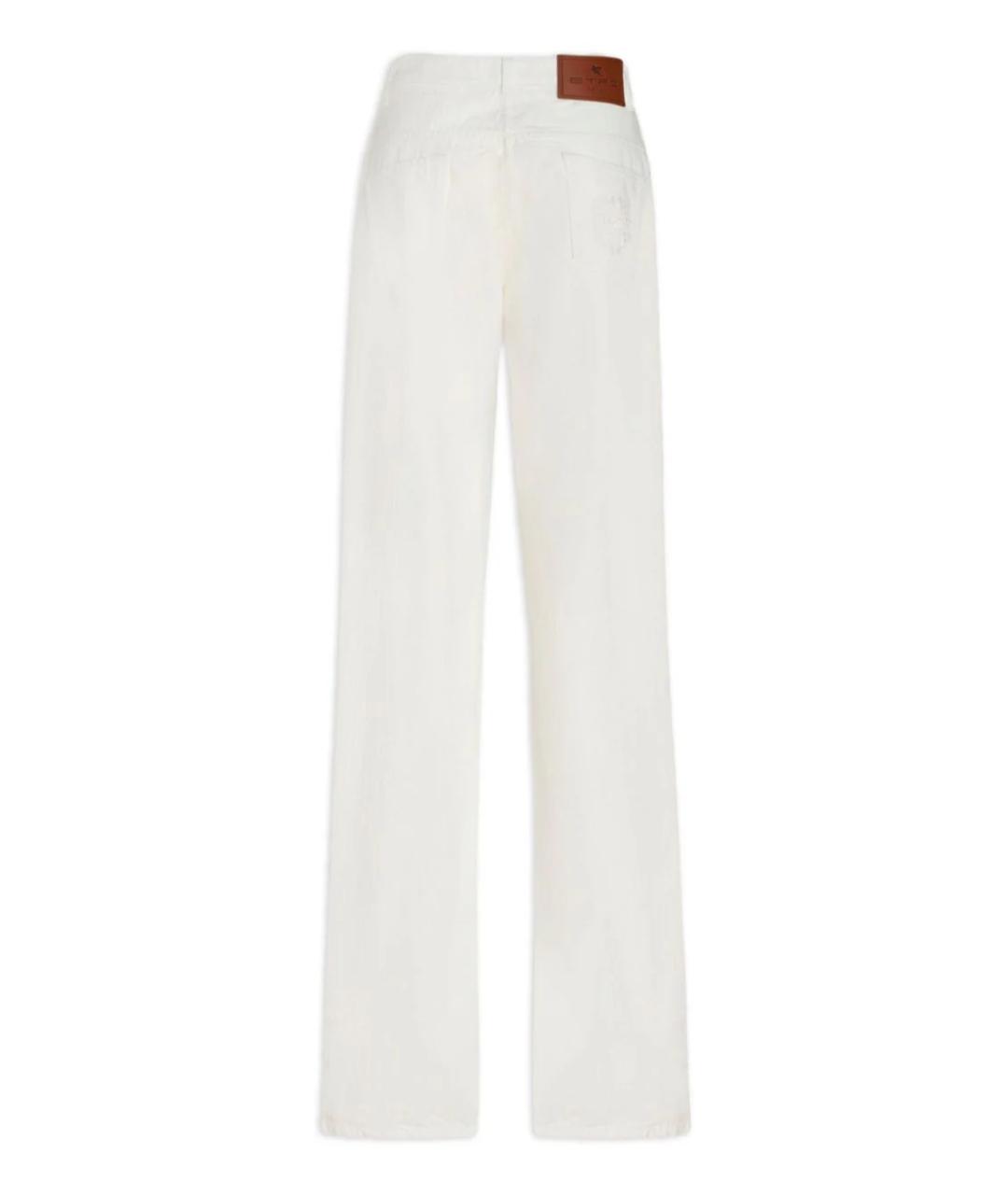 ETRO Белые хлопковые прямые джинсы, фото 7