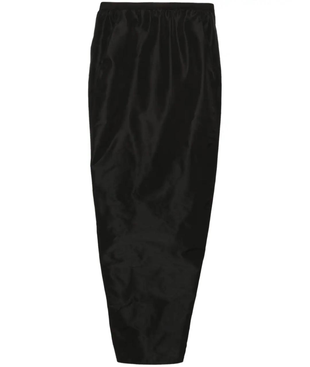 RICK OWENS Черная полиэстеровая юбка макси, фото 1