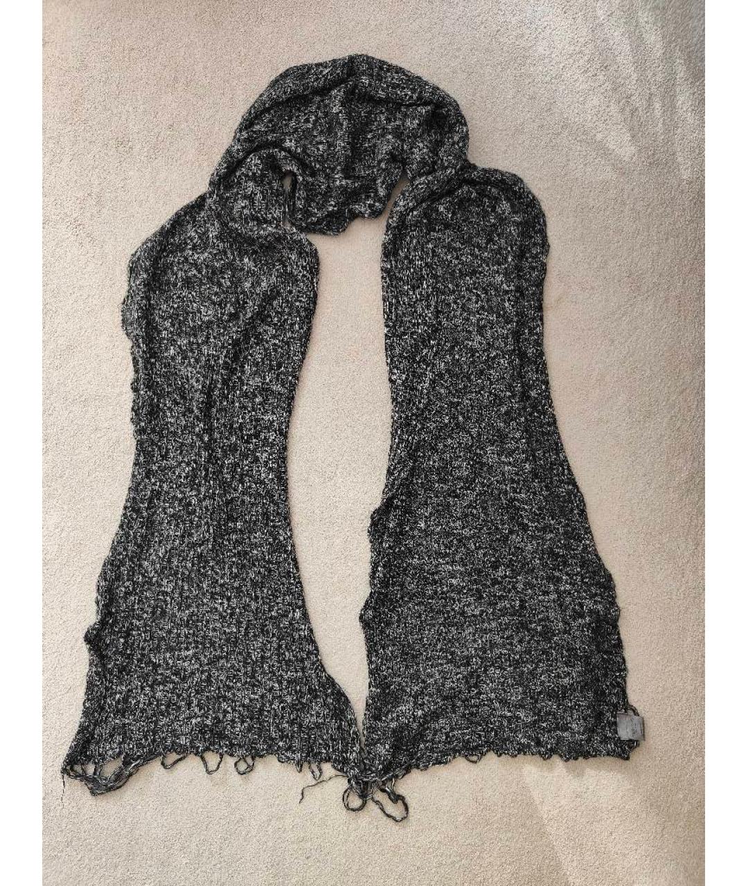 CHRISTIAN DIOR PRE-OWNED Черный шелковый шарф, фото 3