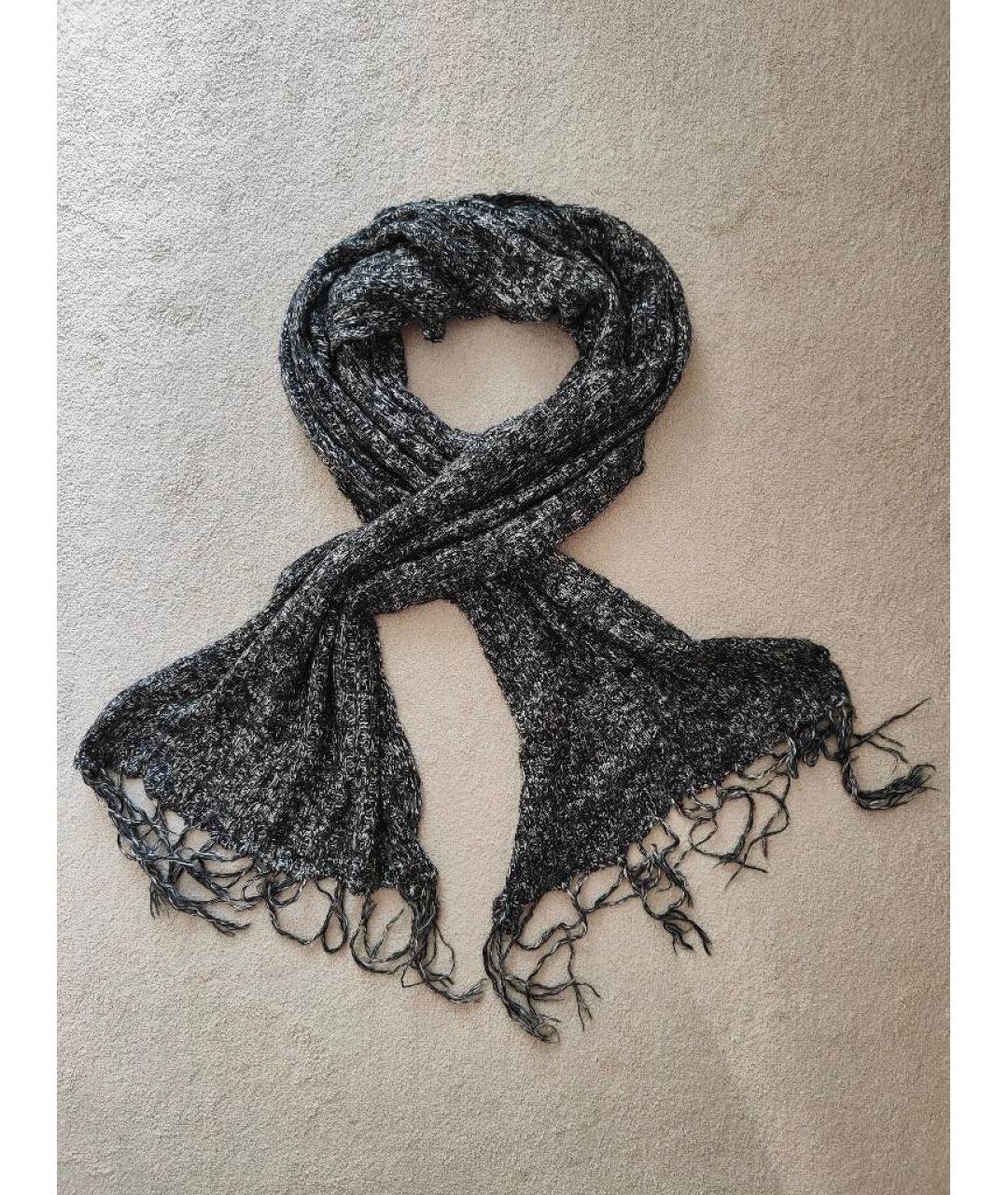 CHRISTIAN DIOR PRE-OWNED Черный шелковый шарф, фото 2