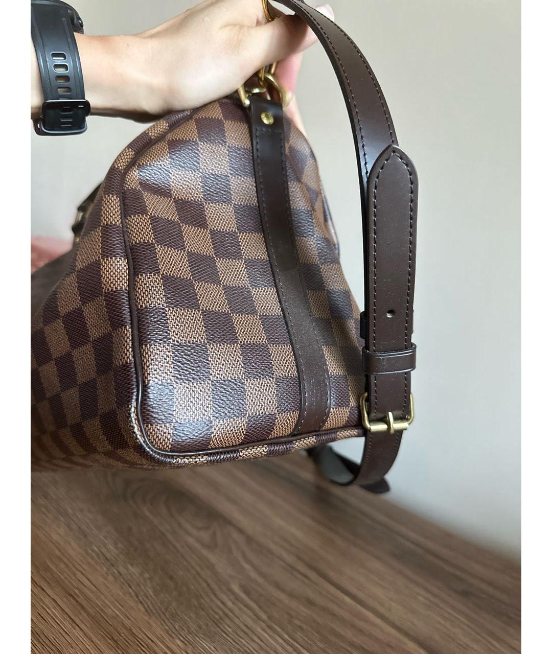 LOUIS VUITTON PRE-OWNED Коричневая сумка с короткими ручками, фото 6