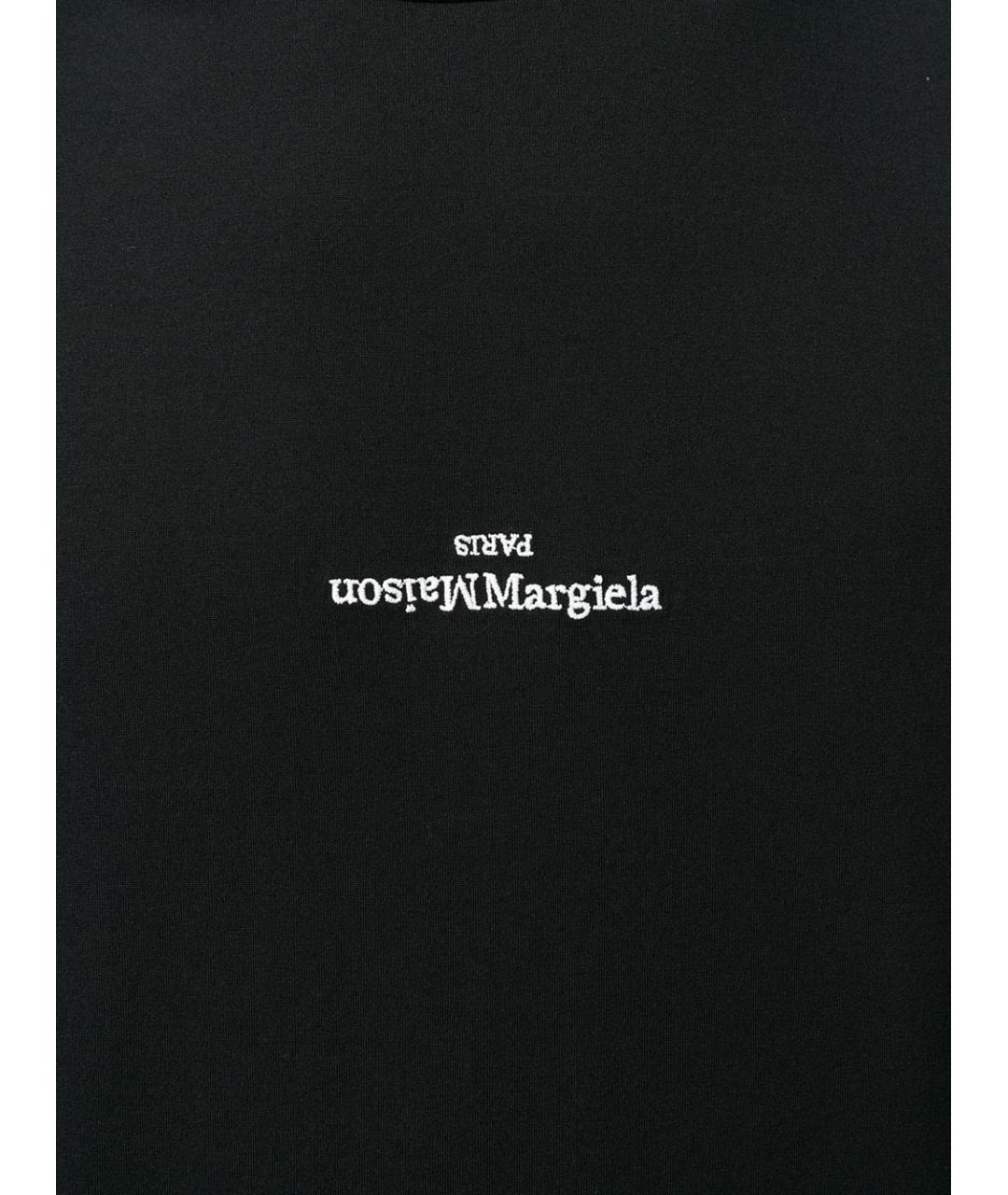 MAISON MARGIELA Черная хлопковая футболка, фото 5