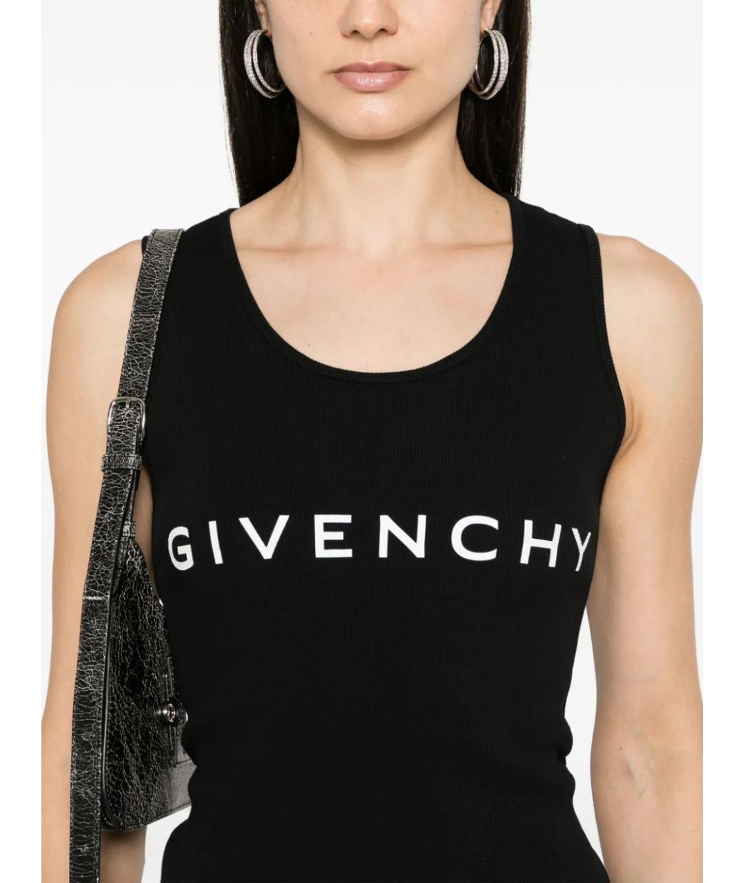 GIVENCHY Черное хлопко-эластановое платье, фото 5