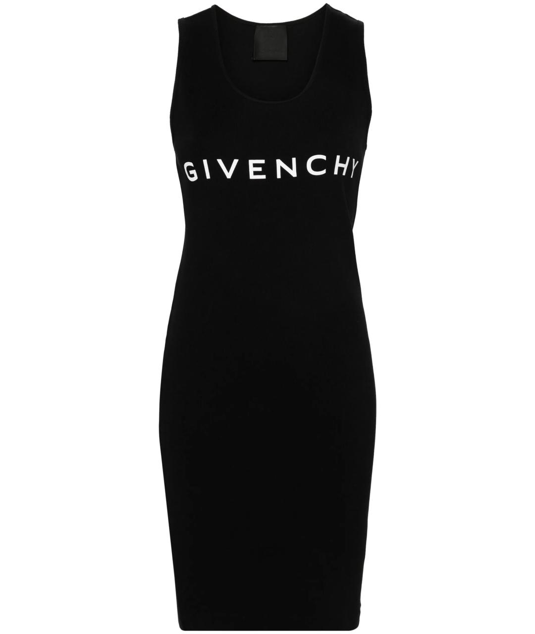 GIVENCHY Черное хлопко-эластановое платье, фото 1