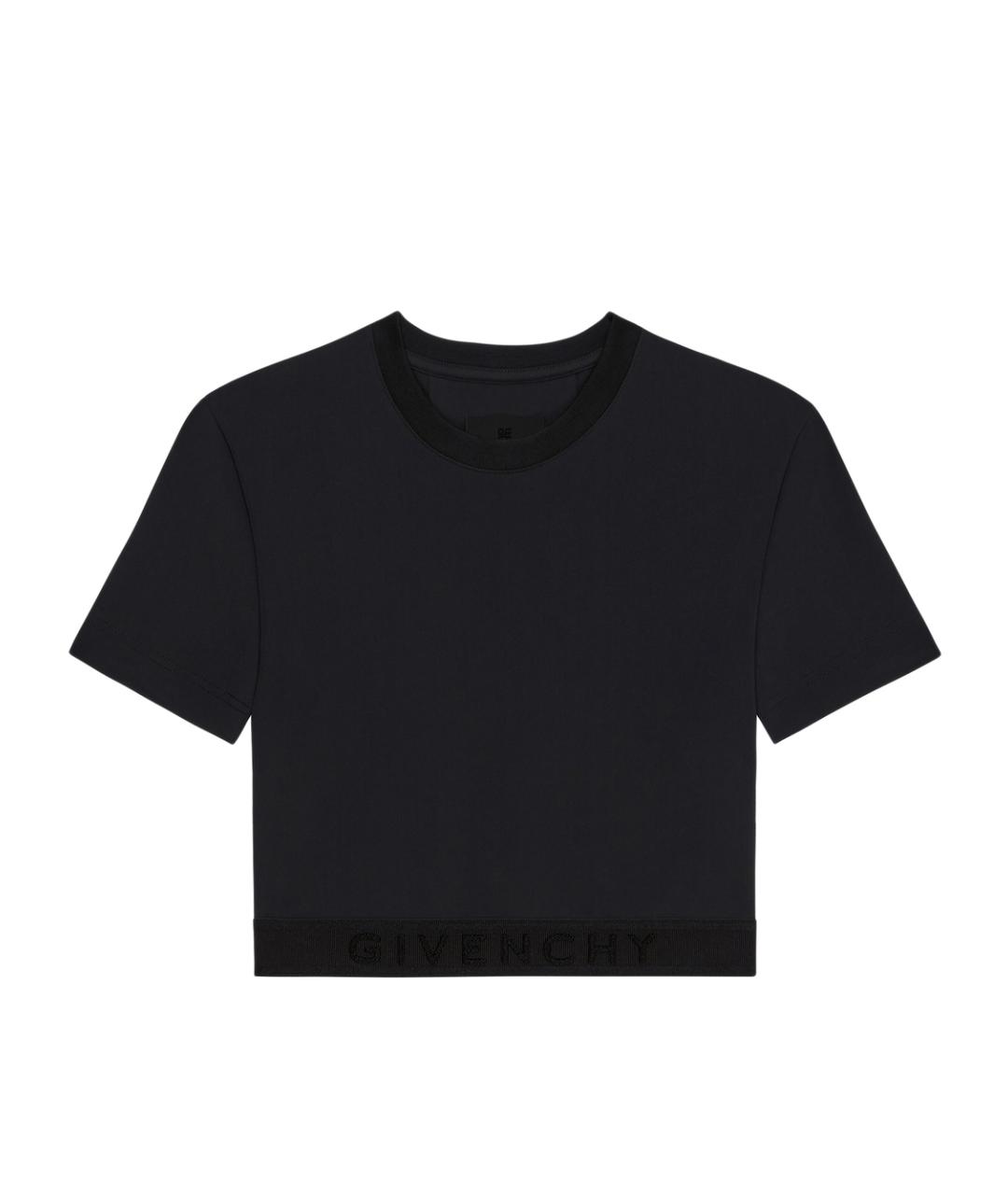 GIVENCHY Черная полиамидовая футболка, фото 1