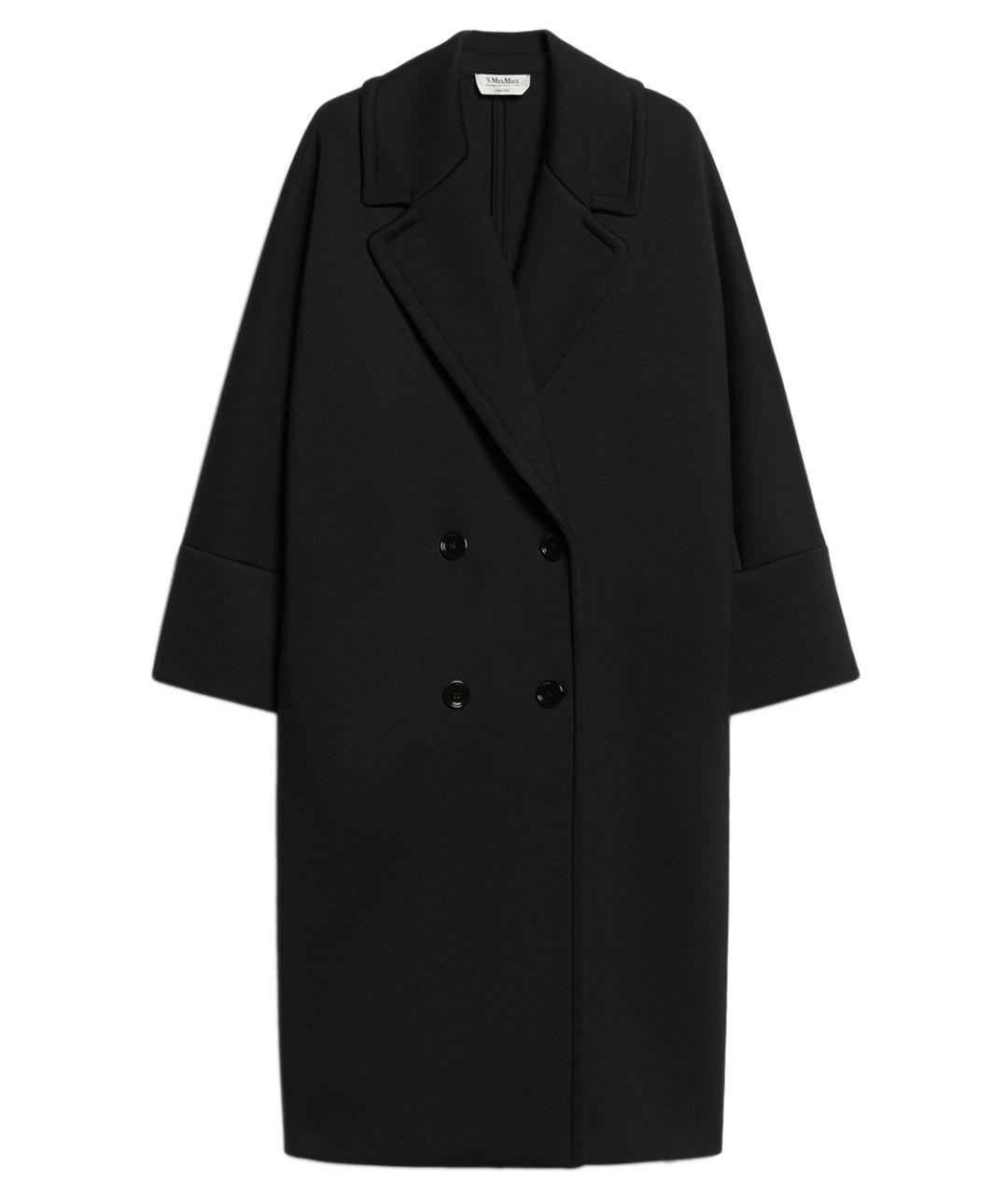 'S MAX MARA Черное вискозное пальто, фото 1