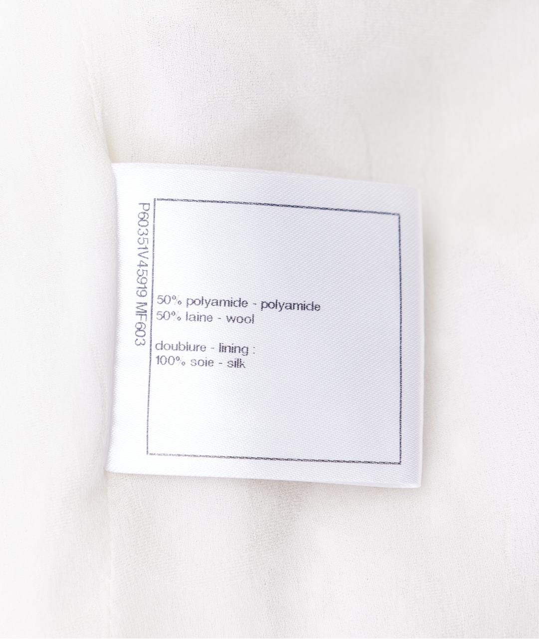 CHANEL Белый полиэстеровый жакет/пиджак, фото 6