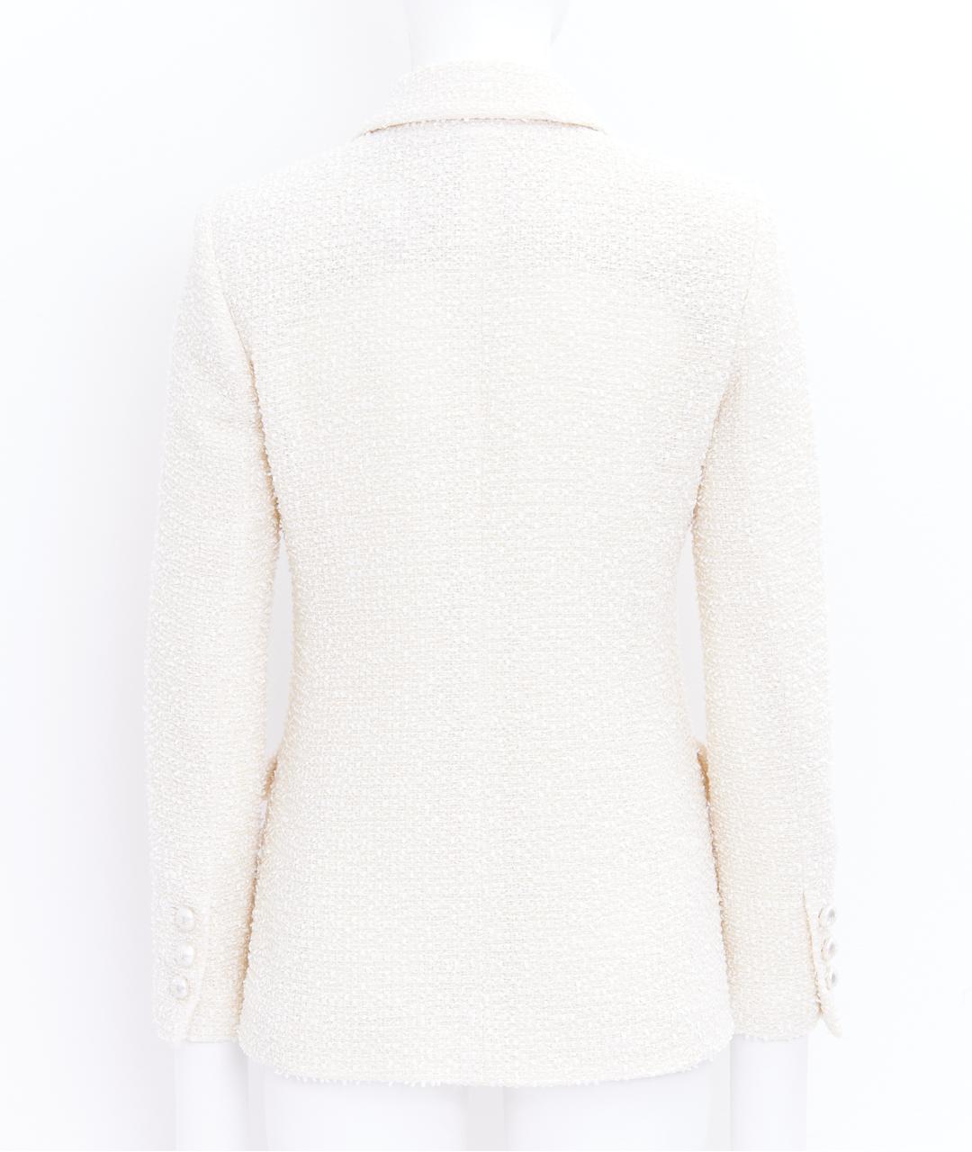 CHANEL Белый полиэстеровый жакет/пиджак, фото 2