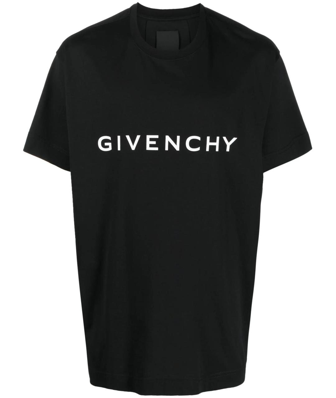 GIVENCHY Черная хлопковая футболка, фото 1