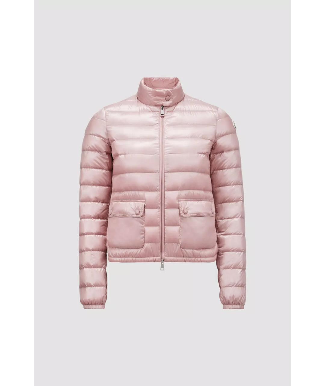 MONCLER Розовый полиамидовый пуховик, фото 6