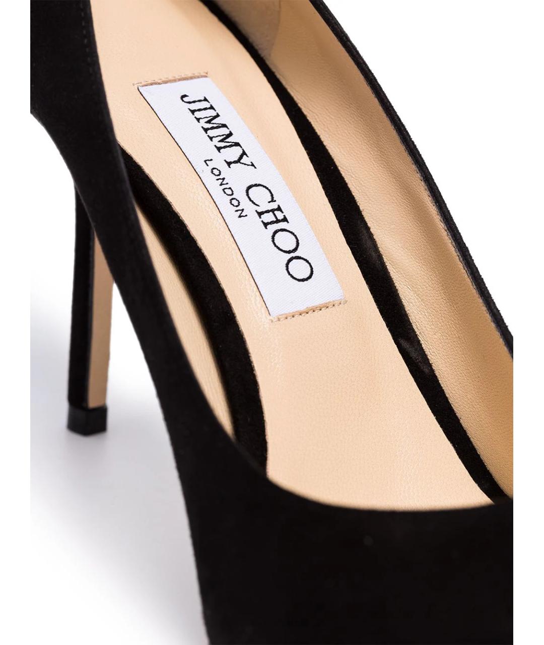 JIMMY CHOO Черные замшевые туфли, фото 4