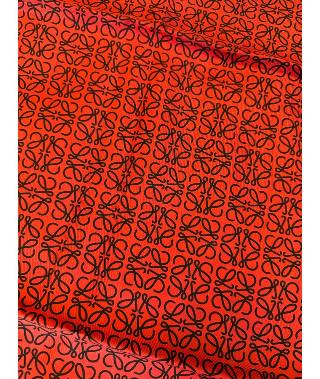 LOEWE Красный шелковый платок, фото 2