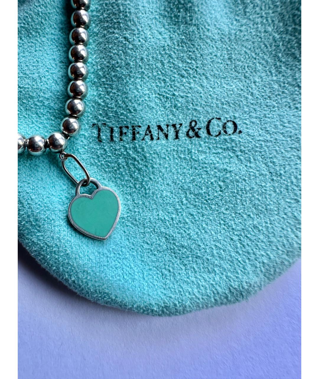 TIFFANY&CO Голубой серебряный браслет, фото 6