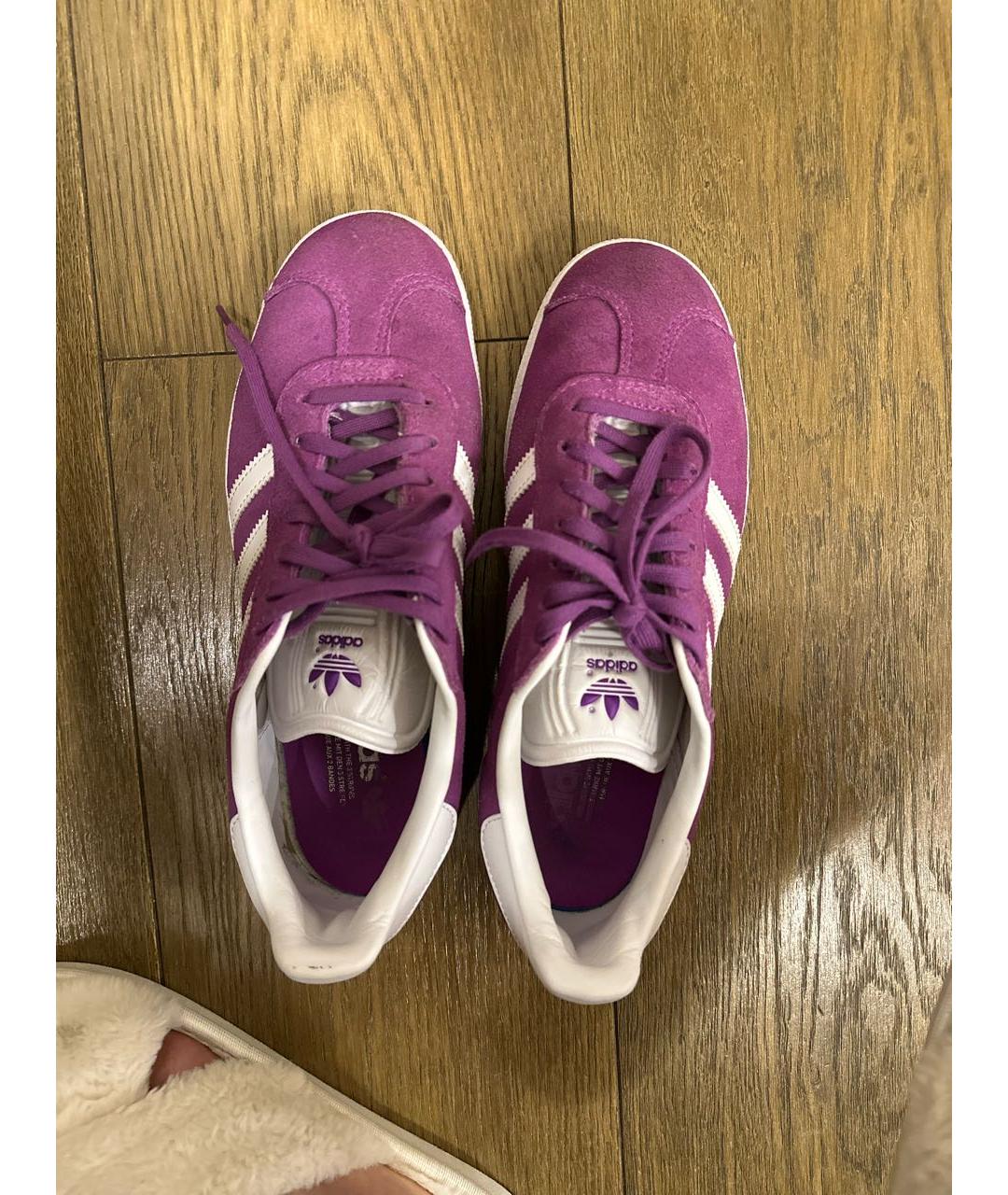 ADIDAS Фиолетовые замшевые кроссовки, фото 3