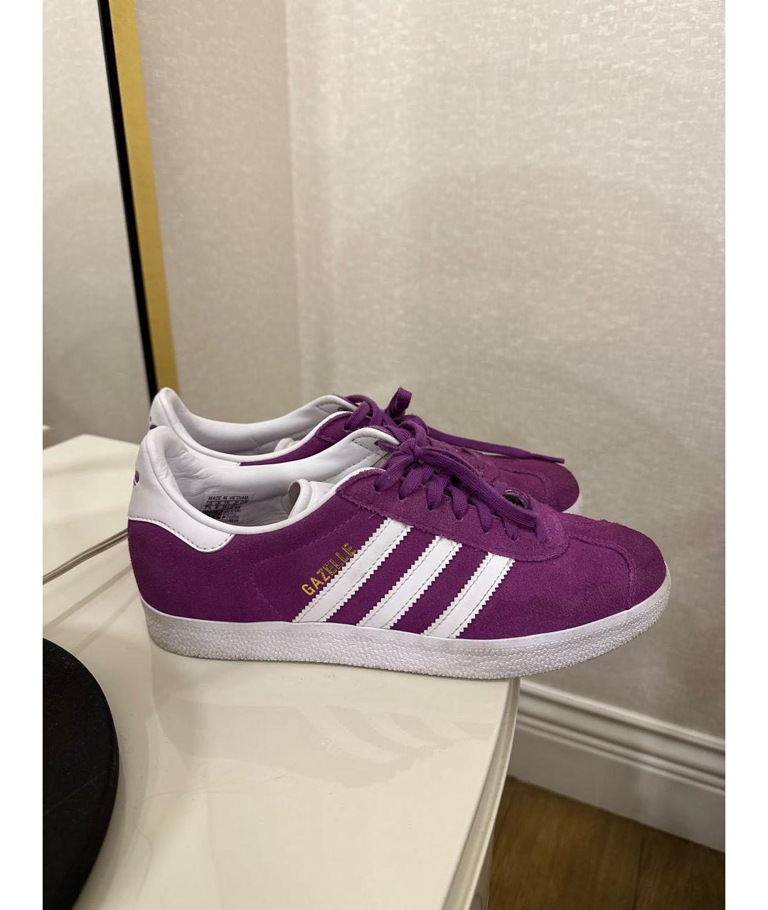 ADIDAS Фиолетовые замшевые кроссовки, фото 7