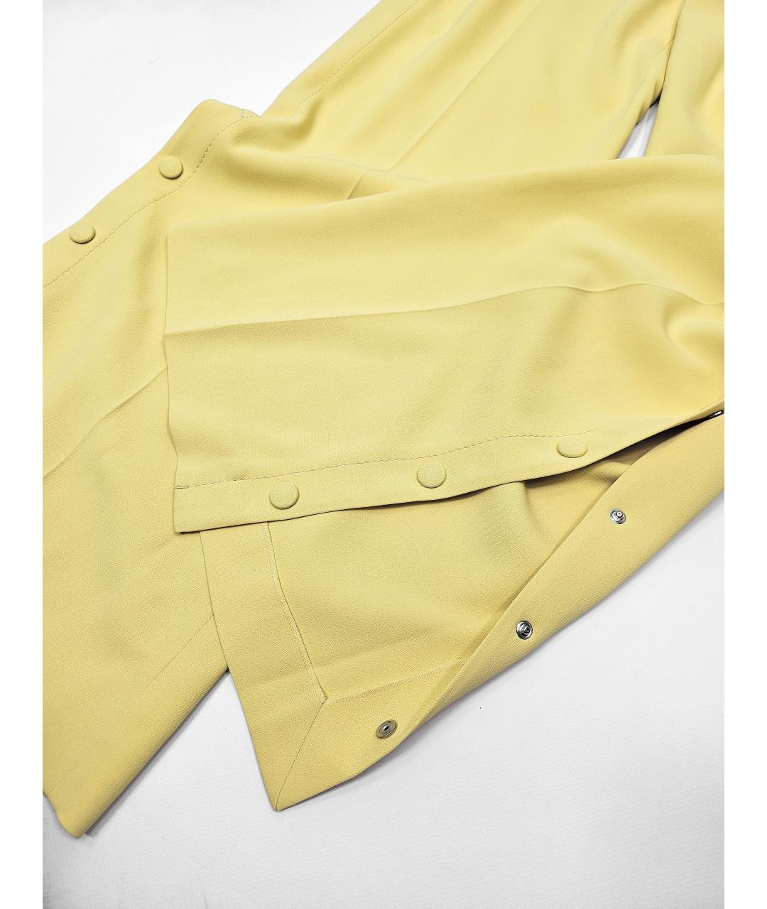 RED VALENTINO Желтые ацетатные брюки широкие, фото 3
