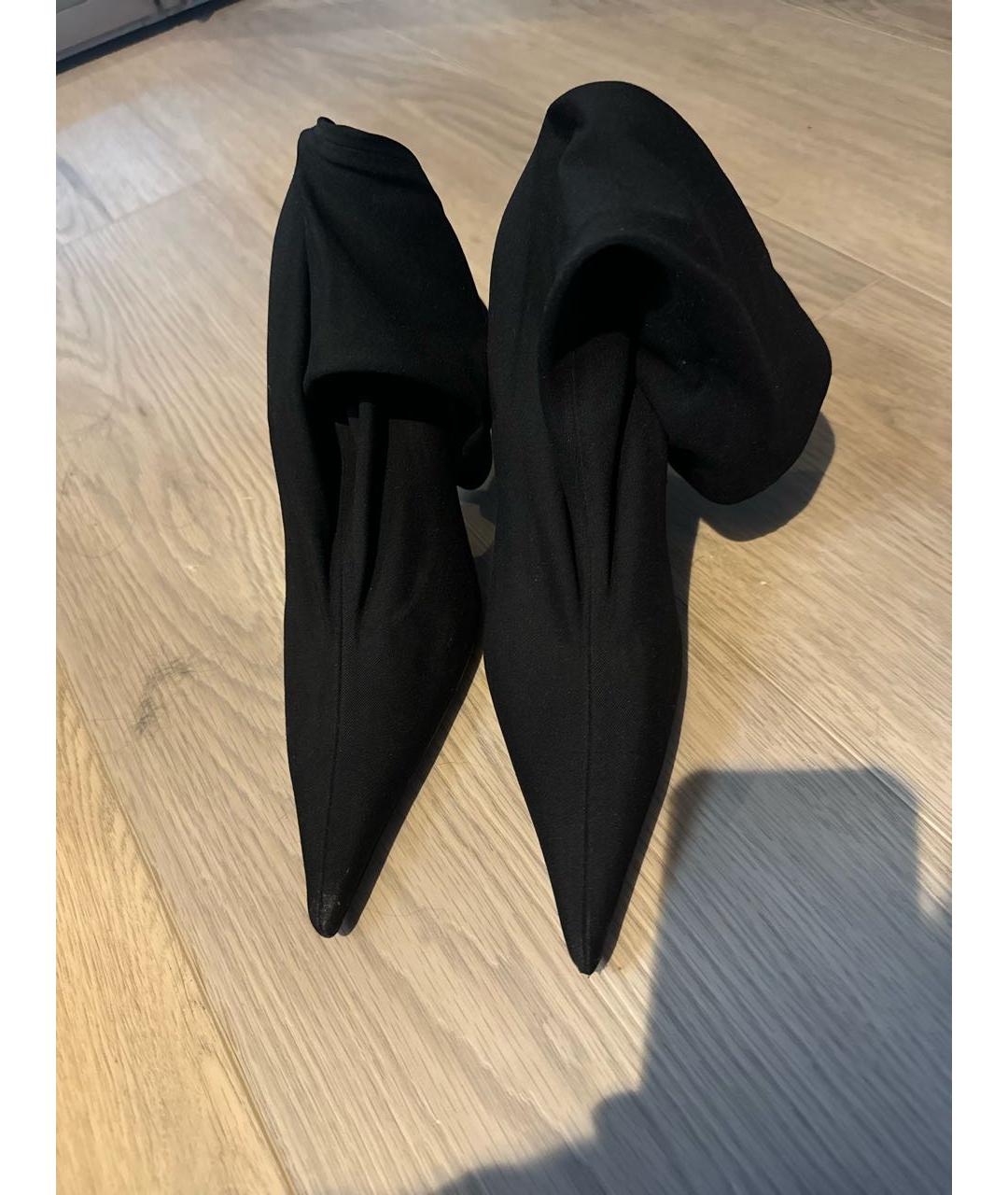 BALENCIAGA Черные текстильные ботинки, фото 2