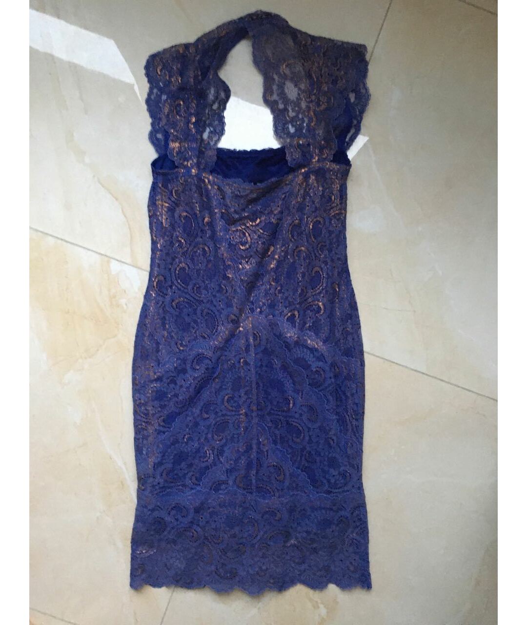 NICOLE MILLER Фиолетовое кружевное повседневное платье, фото 2