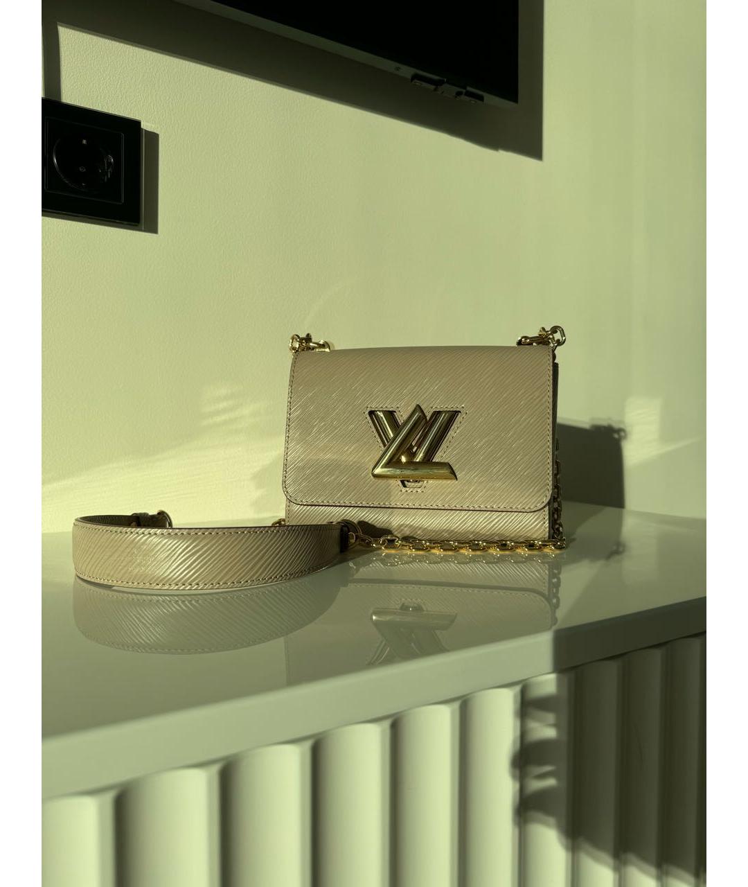 LOUIS VUITTON PRE-OWNED Бежевая кожаная сумка через плечо, фото 2