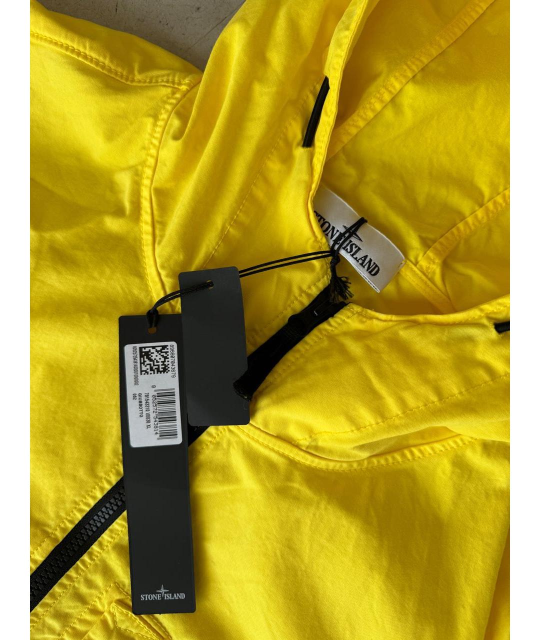 STONE ISLAND Желтая хлопковая куртка, фото 2
