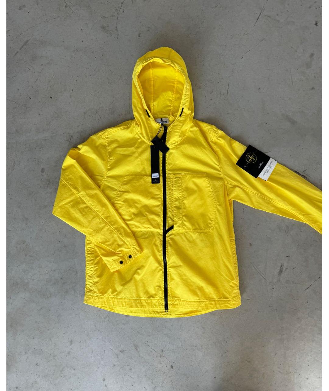 STONE ISLAND Желтая хлопковая куртка, фото 5