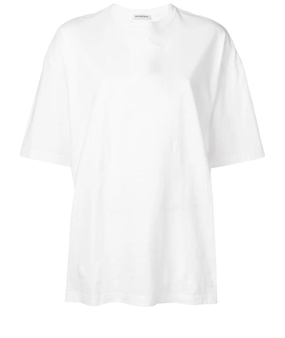 BALENCIAGA Белая хлопковая футболка, фото 1