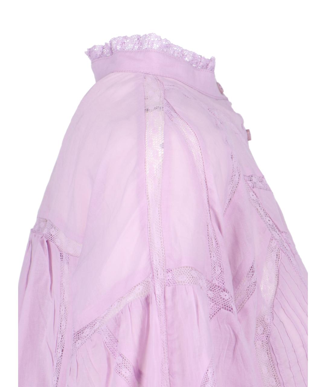 ISABEL MARANT ETOILE Розовая хлопковая рубашка, фото 5