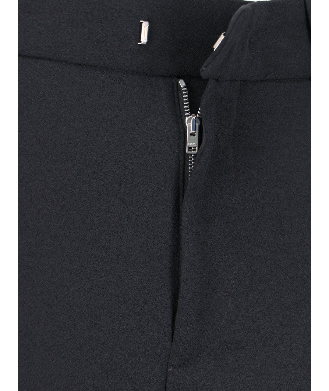 ISABEL MARANT Черные полиэстеровые прямые брюки, фото 4