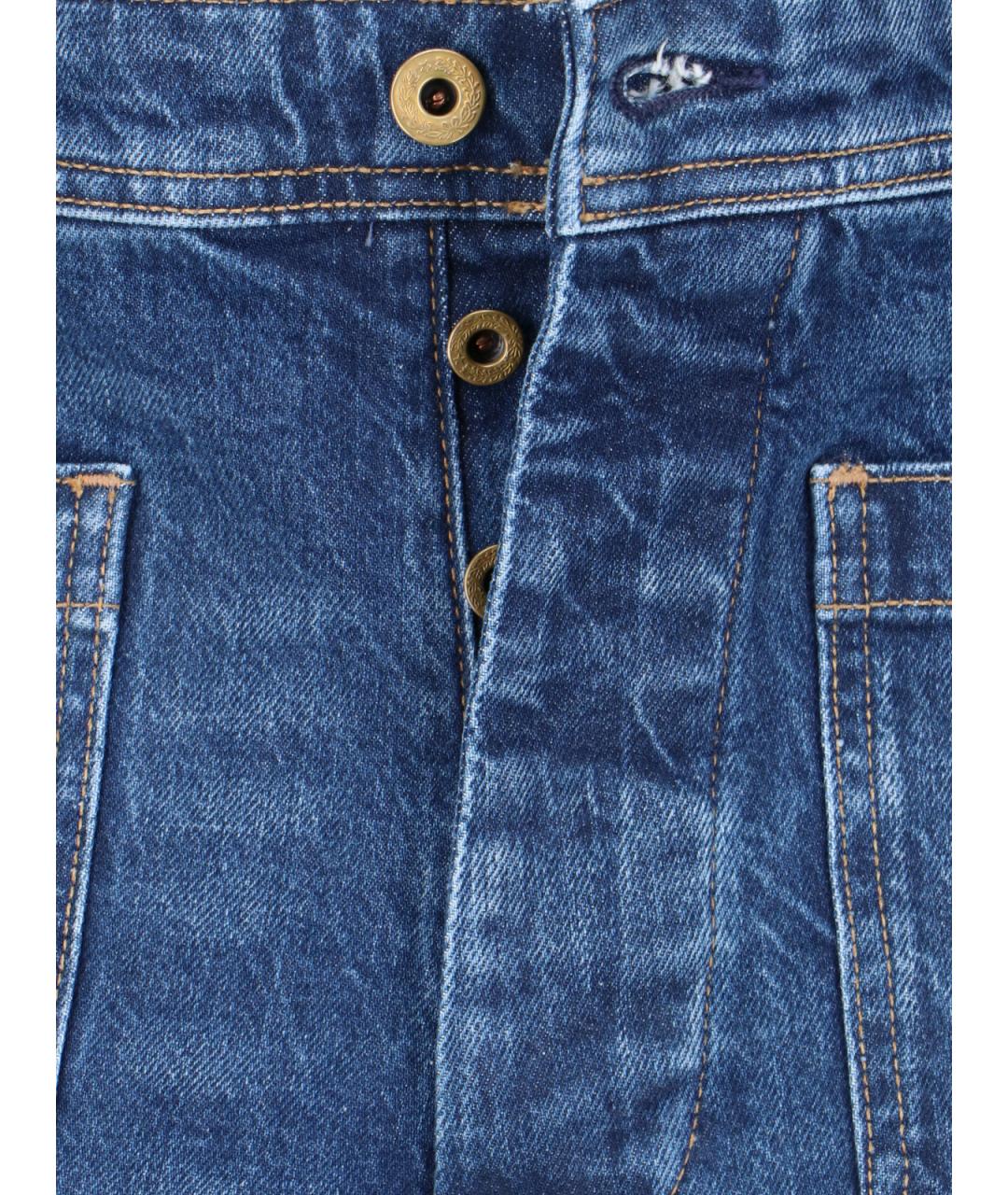 POLO RALPH LAUREN Синие хлопковые прямые джинсы, фото 4