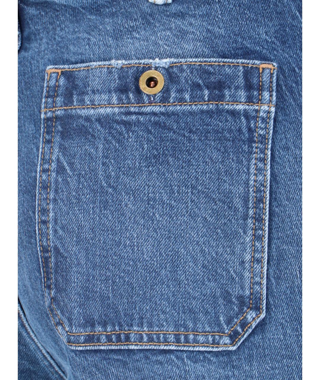 POLO RALPH LAUREN Синие хлопковые прямые джинсы, фото 5
