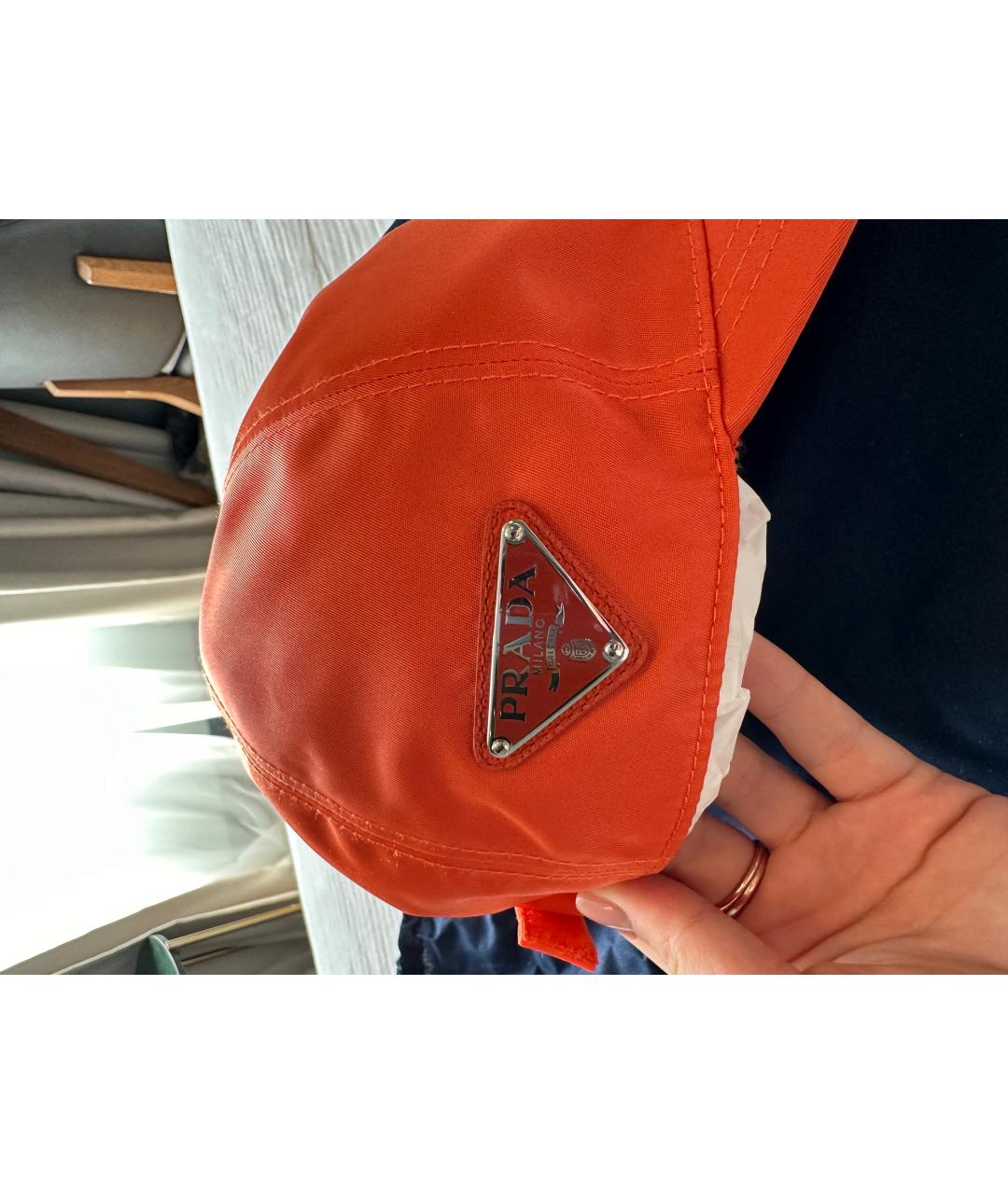 PRADA Оранжевая кепка/бейсболка, фото 4