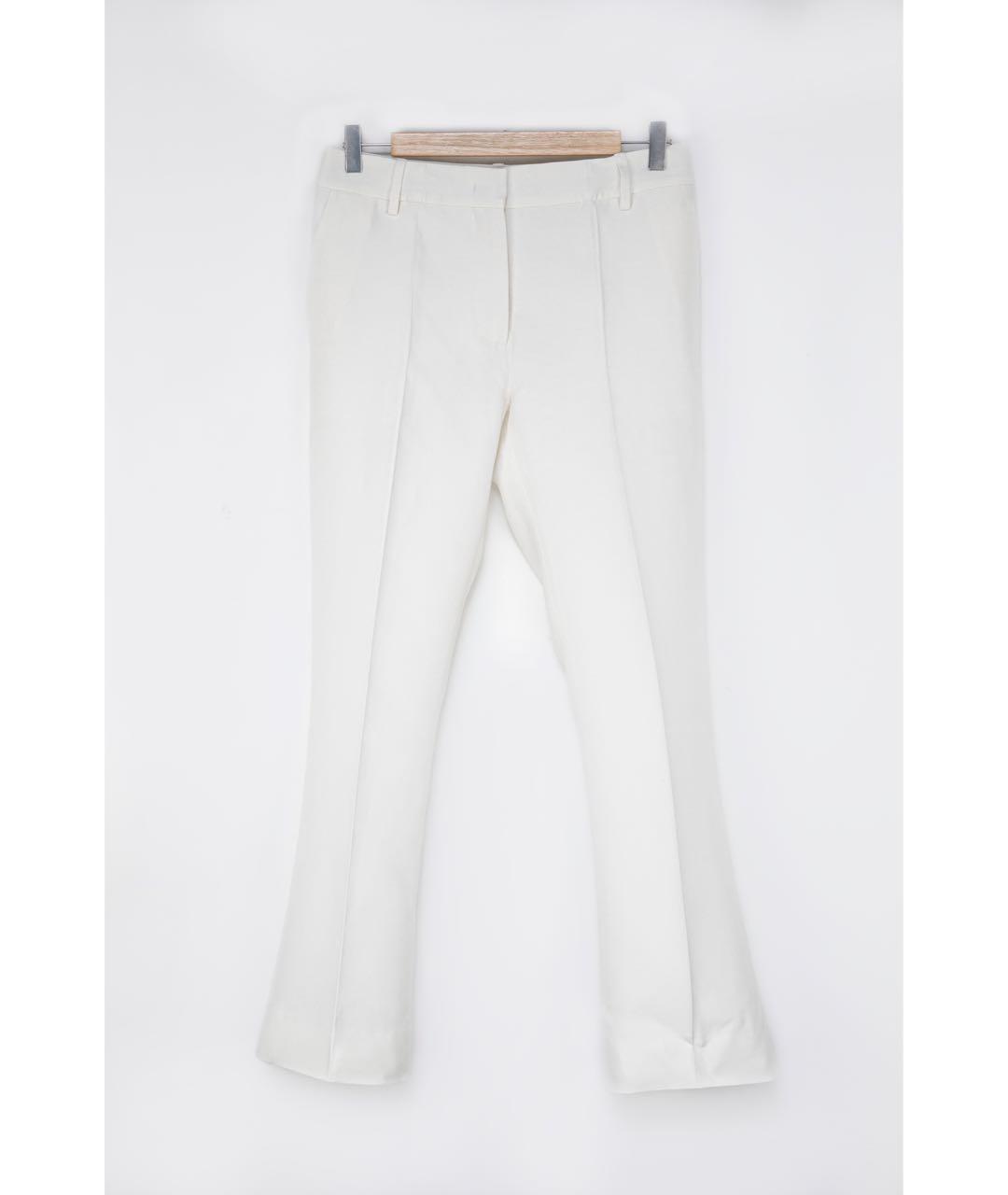 VALENTINO Белые шелковые брюки широкие, фото 9