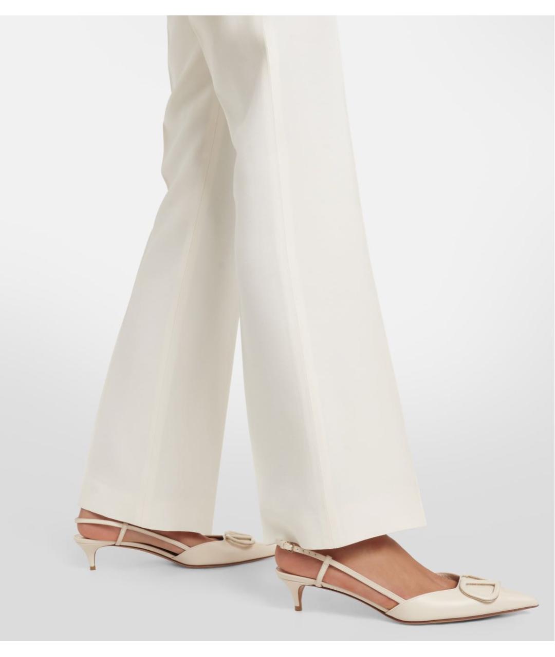 VALENTINO Белые шелковые брюки широкие, фото 8